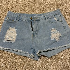Distressed Jean Shorts